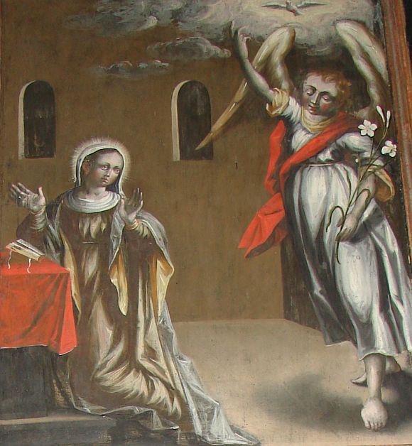 Üdvöz légy, kegyelemmel teljes! Az Úr veled van! Áldottabb vagy te minden asszonynál!